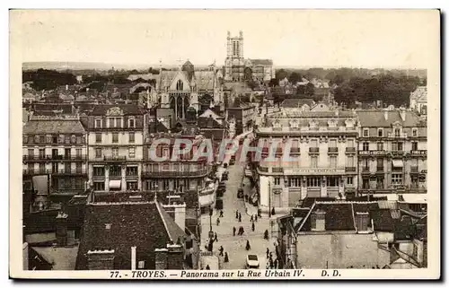 TRoyes Cartes postales Panorama sur la rue Urbain IV (Societe Generale)