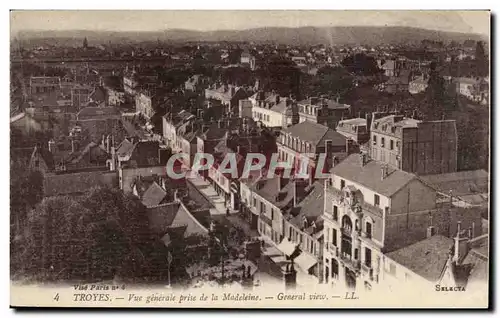 TRoyes Cartes postales Vue generale prise de la madeleine