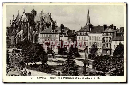 TRoyes Ansichtskarte AK Jardin de la prefecture et Saint Ubain