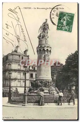 TRoyes Cartes postales le monument des enfants de l'aube