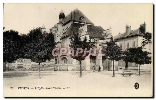 TRoyes Cartes postales Eglise Saint nicolas