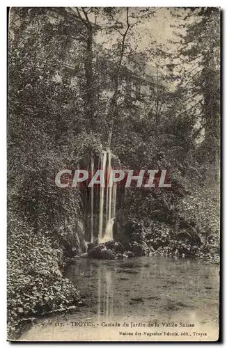 TRoyes Ansichtskarte AK Cascade du jardin de la vallee suisse