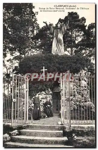 Clairvaux - Statue de Saint Bernard fonateur de l&#39Abbaye - - Ansichtskarte AK