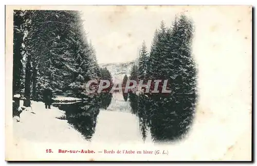 Bar sur Aube - Bords de l&#39Aube en hiver - Cartes postales