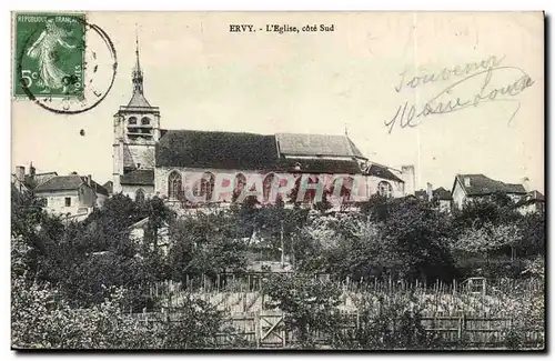 Ervy - L&#39Eglise cote sud - Cartes postales