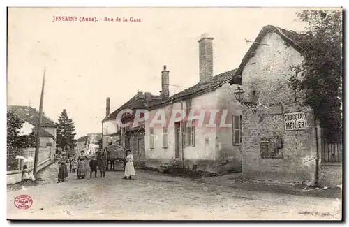 Jessains - Rue de la Gare - Cartes postales