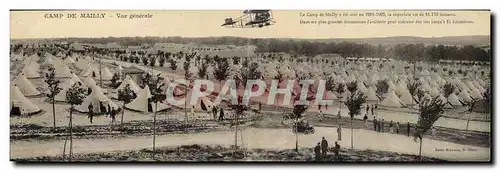 CARTE DOUBLE Camp de Mailly - Vue Generale - panorama - avion - airplane - aviation Ansichtskarte AK