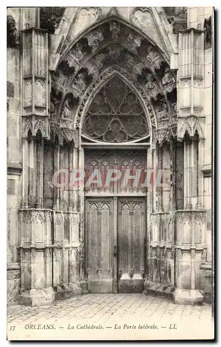 Orleans - La Cathedrale la porte laterale - - Ansichtskarte AK