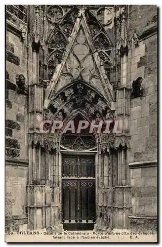 Orleans - Details de la Cathedrale - Porte d&#39entree - dites des eveques - Ansichtskarte AK