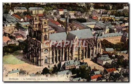 Orleans - la cathedrale - vue d&#39avion - Cartes postales