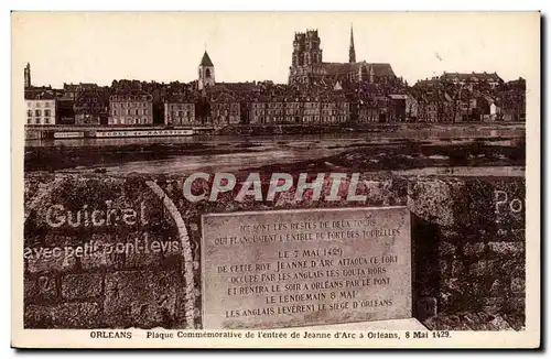 Orleans - Plaque Commemorativr de Jeanne d&#39Arc de l&#39entree - Cartes postales