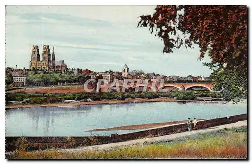 Orleans - Les Bords de la Loire - Le Pont et Vue Generale - Ansichtskarte AK