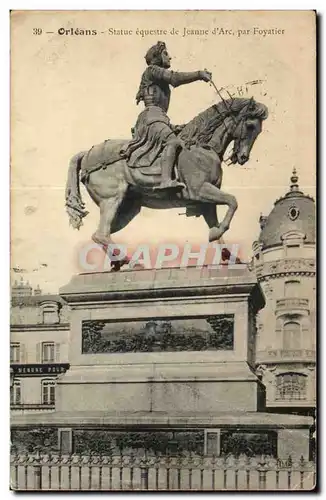 Orleans Ansichtskarte AK Statue equestre de Jeanne d&#39arc par Foyatier