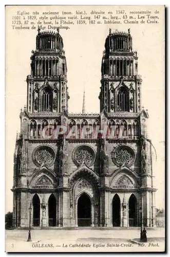 Orleans Cartes postales la cathedrale Eglise sAinte CRoix