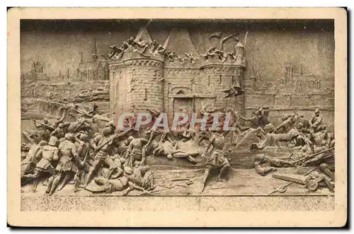 Orleans Cartes postales Bas relief de la statue de Jeanne d&#39arc par Vital Dubray