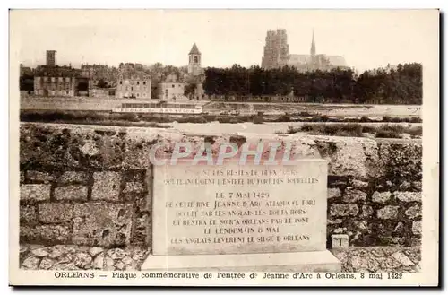 Orleans Cartes postales Plaque commemorative de l&#39entree de Jeanne d&#39arc a Orleans 8 mai 1429