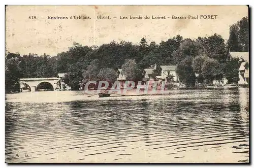 Environs d'orleans Cartes postales olivet Les bords du Loiret Bassin Paul foret