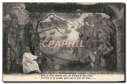 Cartes postales La pentecote a Cahtillon Coligny Jesus et Dina