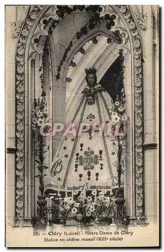Clery Cartes postales Notre DAme de Clery Statue en chene massif