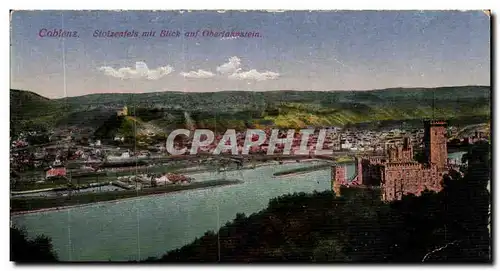 Cartes postales Koblenz Stolzenfels mit Blick auf Oberlaknstein