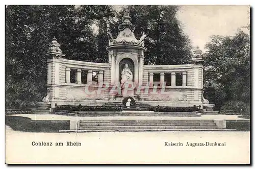 Cartes postales Coblenz am Rhein Kaiserin Augusta Denkmal