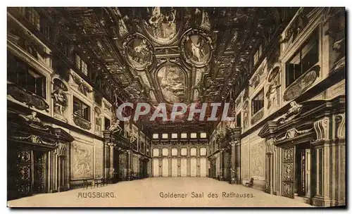 Ansichtskarte AK Augsburg Goldener Saal des Rathauses