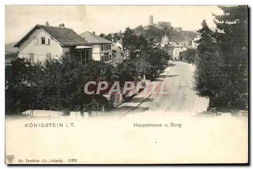 Cartes postales Konigstein Haupstrasse u Burg