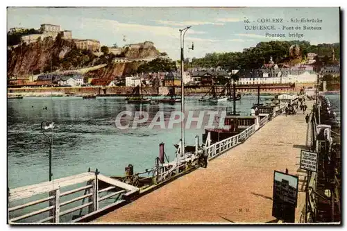 Cartes postales Coblenz Schiffsbrucke Pont de bateaux