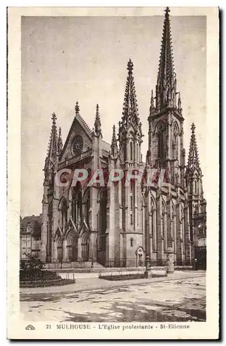 Mulhouse Ansichtskarte AK L&#39eglise protestante St Etienne