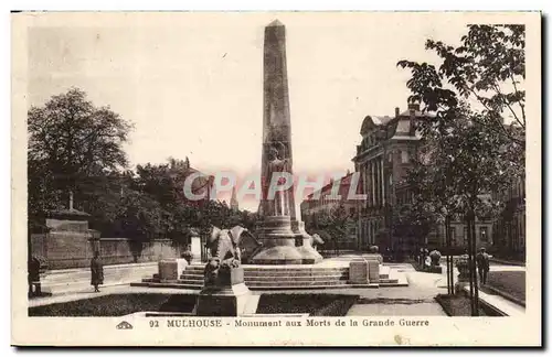 Mulhouse Cartes postales Monument aux morts de la grande guerre