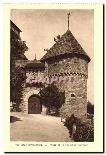 Haut Koenigsbourg Ansichtskarte AK porte de la premiere enceinte