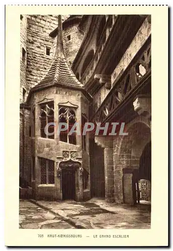 Haut Koenigsbourg Cartes postales Le grand escalier