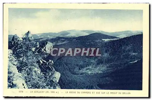 Ansichtskarte AK La Schlucht La roche du chameau et vue sur le massif du Ballon