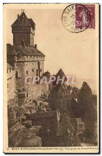 Haut koenigsbourg Cartes postales vue prise du grand Bastion