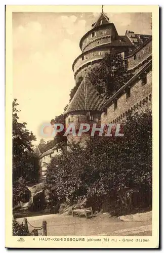 Haut koenigsbourg Ansichtskarte AK Grand bastion