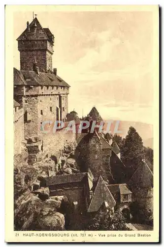 Haut koenigsbourg Ansichtskarte AK Vue prise du grand bastion