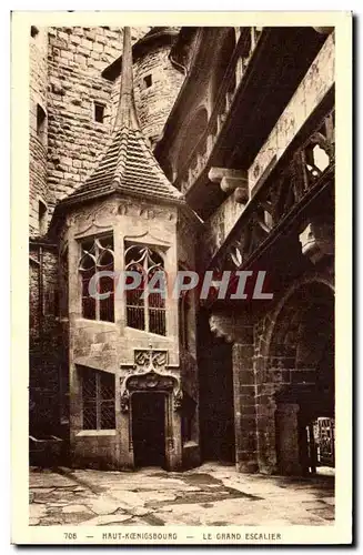 Haut koenigsbourg Ansichtskarte AK Le grand escalier