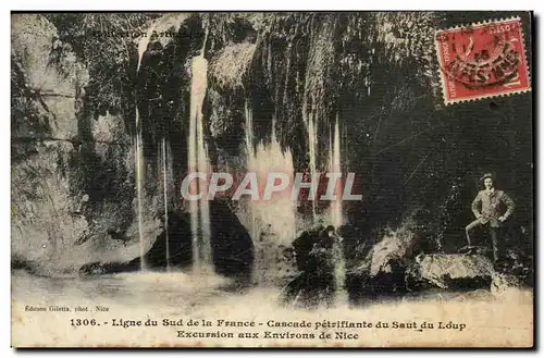 Ligne du sud de la France Ansichtskarte AK Cascade petrifiante du Saut du Loup Excursion aux environs de Nice