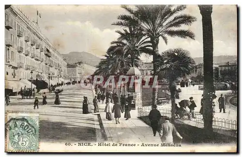 Nice - Hotel de France - Avenue Massena - Ansichtskarte AK