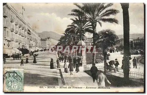 Nice - Hotel de France - Avenue Massena - Cartes postales