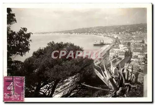 Nice Ansichtskarte AK Perspective sur la baie des anges Vue du chateau