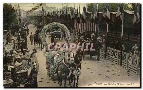 Nice Cartes postales CArnaval Bataille de fleurs