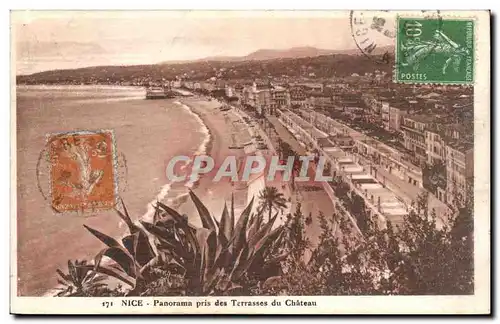 Nice Cartes postales Panorama pris des terrasses du chateau