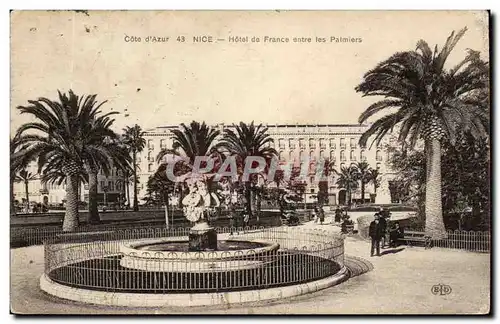 Nice Cartes postales Hotel de France entre les palmiers