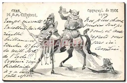 Nice Ansichtskarte AK Carnaval de Nice 1903 Char (cheval)