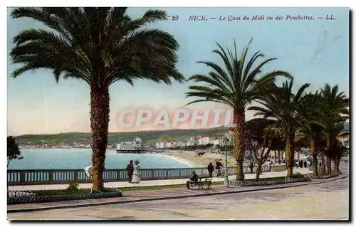 Nice Cartes postales Le quai de Midi vu des Ponchettes