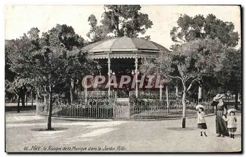 Nice Ansichtskarte AK Le kiosque de la musique dans le jardin public