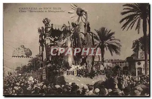 Nice Cartes postales Carnaval de Nice Char Serenade a Marguerite