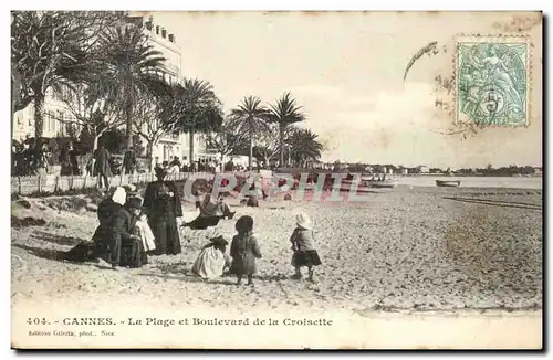 Cannes Ansichtskarte AK La plage et le boulevard de la cRoisette