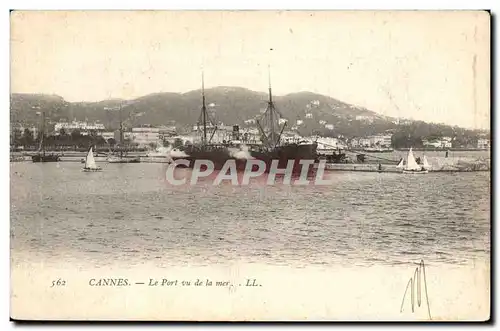 Cannes Cartes postales le port vu de la mer